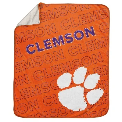 Cotton blankets for breathability and a lightweight feelNew - NCAA Clemson Tigers Wordmark 60 x 70 Faux Shearling Blanket