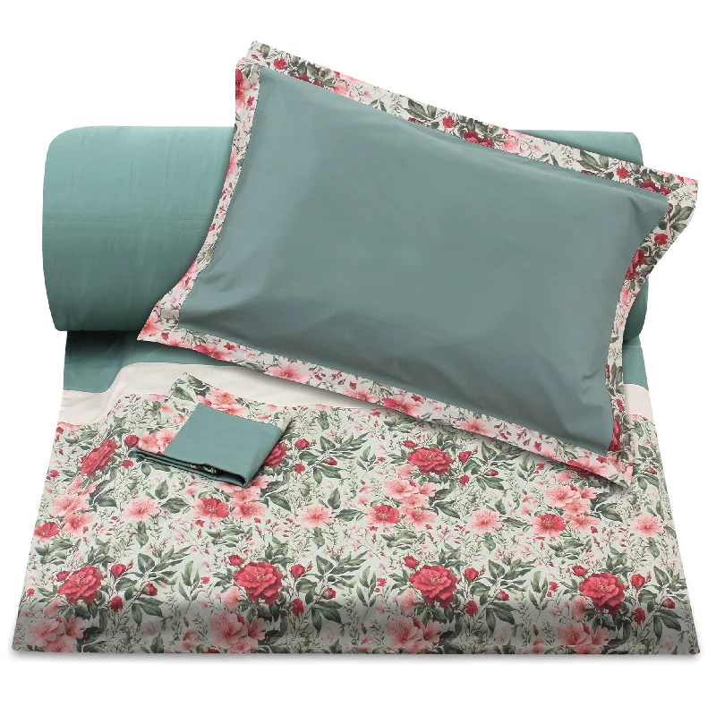 Floral - printed duvet covers for a romantic and feminine touchPistachio Garden Duvet + Pillowcases