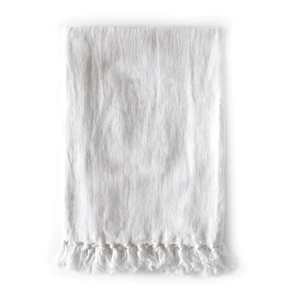 Microfiber blankets that are durable and easy to care forPom Pom at Home Montauk Blanket - White