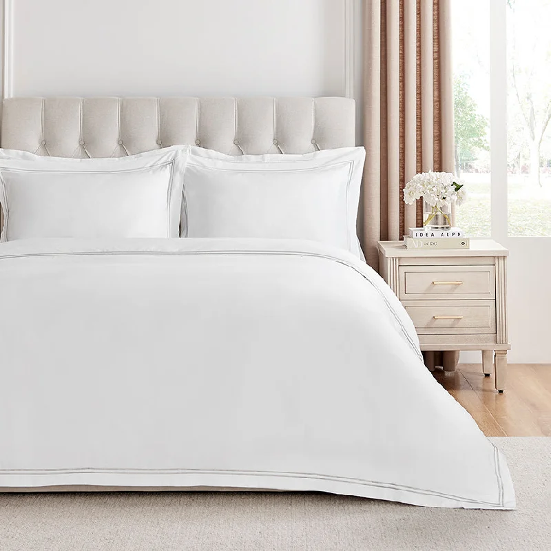 Mid - priced duvet covers with a good balance of quality and cost400 Thread Count Regent Embroidered Duvet Cover Cotton - Gray