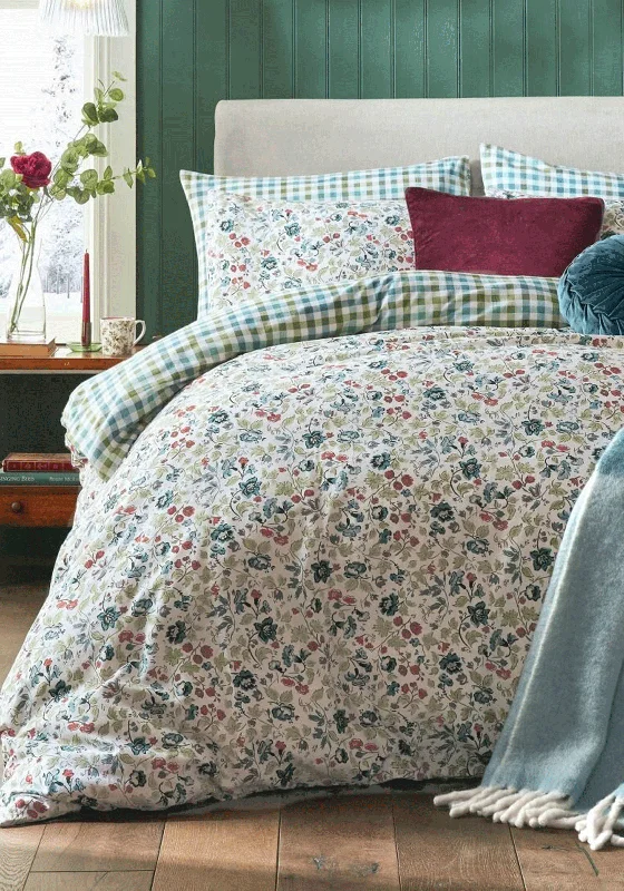 Twin XL duvet covers designed for extra - long twin beds, often used in college dormsLaura Ashley Rosa Sancta Printed Floral Duvet Cover Set, Newport Blue