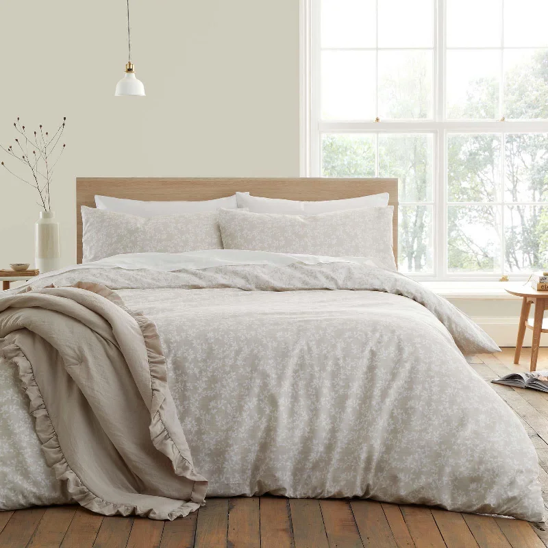 King - size duvet covers to fit large king - sized beds perfectlyShadow Leaves Duvet Cover Set Natural