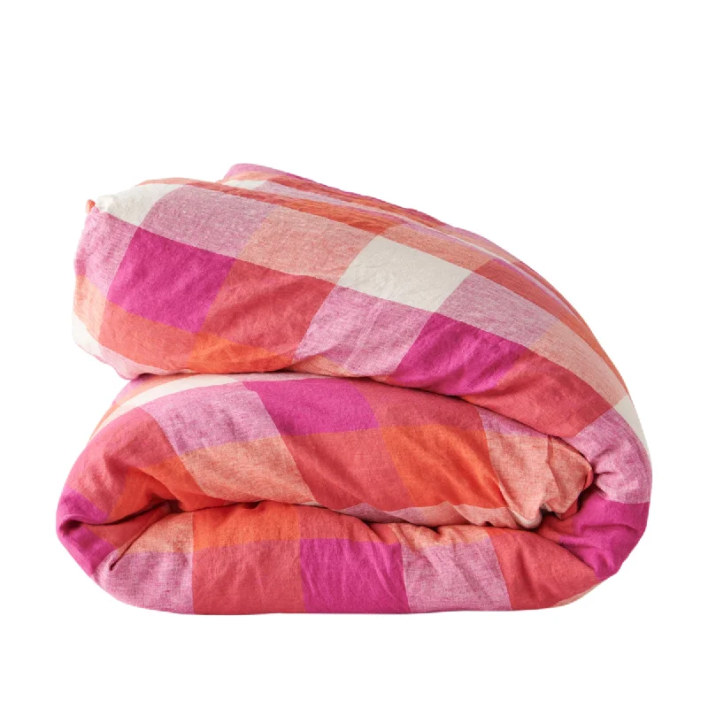 Duvet covers to match a specific bedroom color schemeSherbet Check Duvet