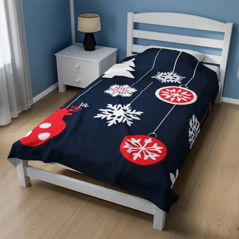 Synthetic fiber blend blankets for a budget - friendly choiceCozy Up with Rudolf Reindeer Velveteen Plush Blanket