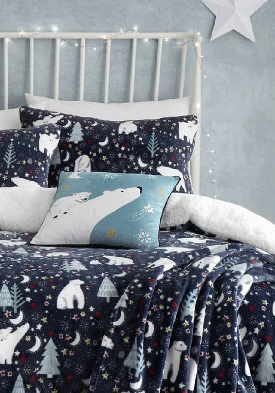 Abstract - designed duvet covers to add an artistic flair to the bedroomFusion Starry Night Fleece Duvet Cover Set, Navy