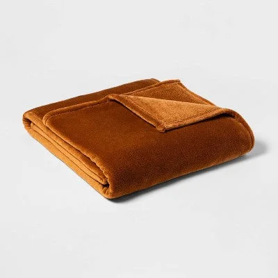 Fleece blankets for a cozy and plush textureThreshold Microplush Throw Blanket Oversized 92x90 Midweight Post-Consumer