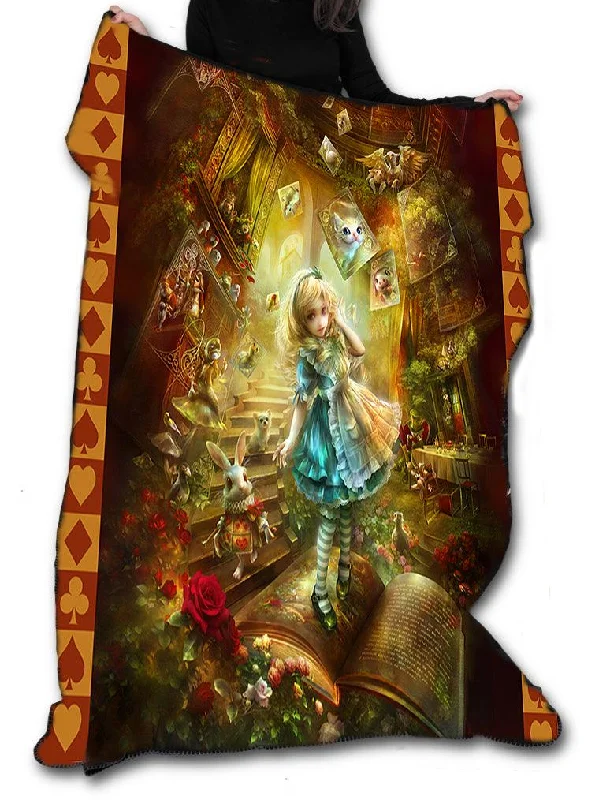 Mohair blankets with a unique sheen and softnessWild Star - ALICE IN WONDERLAND Fleece Blanket / Throw / Tapestry