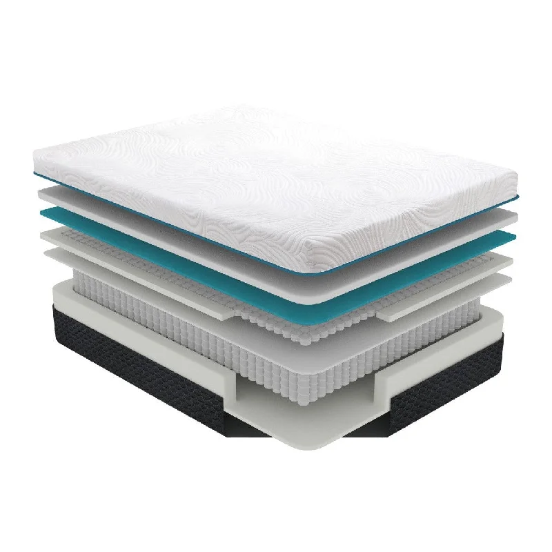 Gel - infused memory foam mattresses for cooler sleepHomelegance Avior 11" California King Latex Microcoil Hybrid Mattress