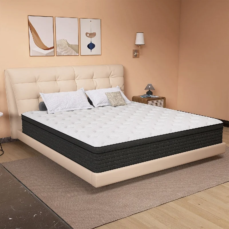 Queen - size mattresses for couples and standard bedrooms12 inch Medium Euro Top Memory Foam Hybrid Twin Mattress in a Box