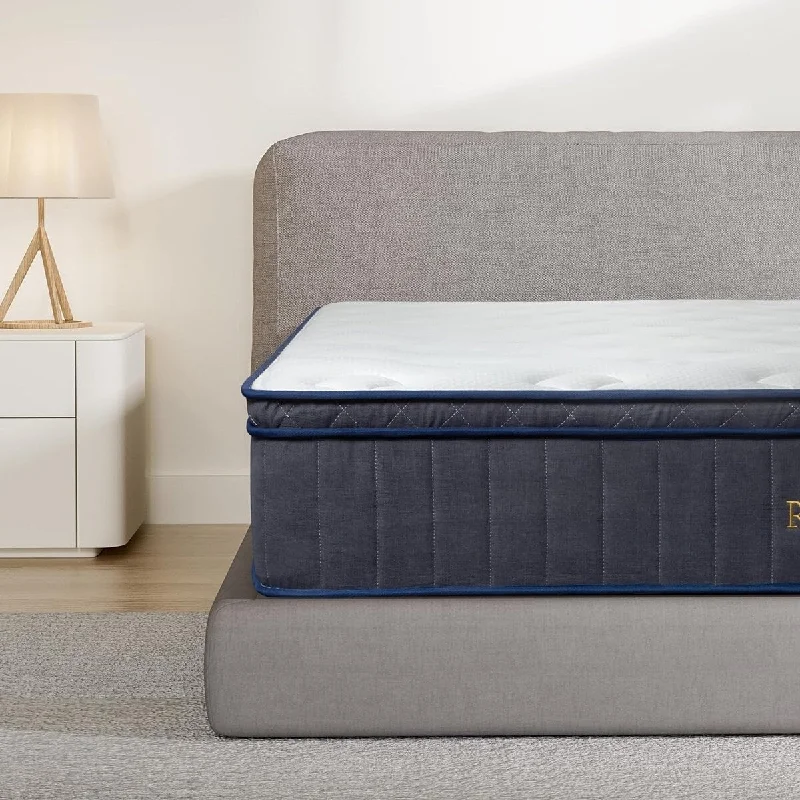 Natural latex and organic cotton blend mattresses12Inch Hybrid Mattress Queen Size with Foam Innerspring in a Box