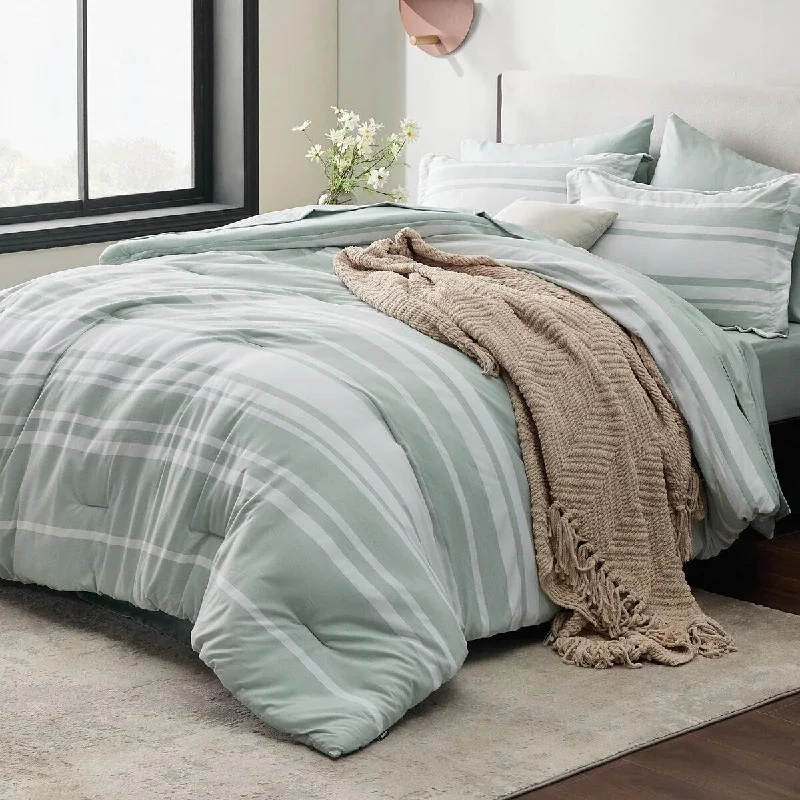 Queen - size comforters for standard queen - sized mattresses5 Pieces Twin Bedding Sets All Season Bed Set