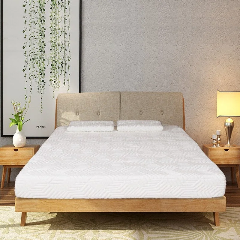 Natural latex and organic cotton blend mattresses8" Cool Medium 3 Layers Softness Mattress with 2 Pillows Set