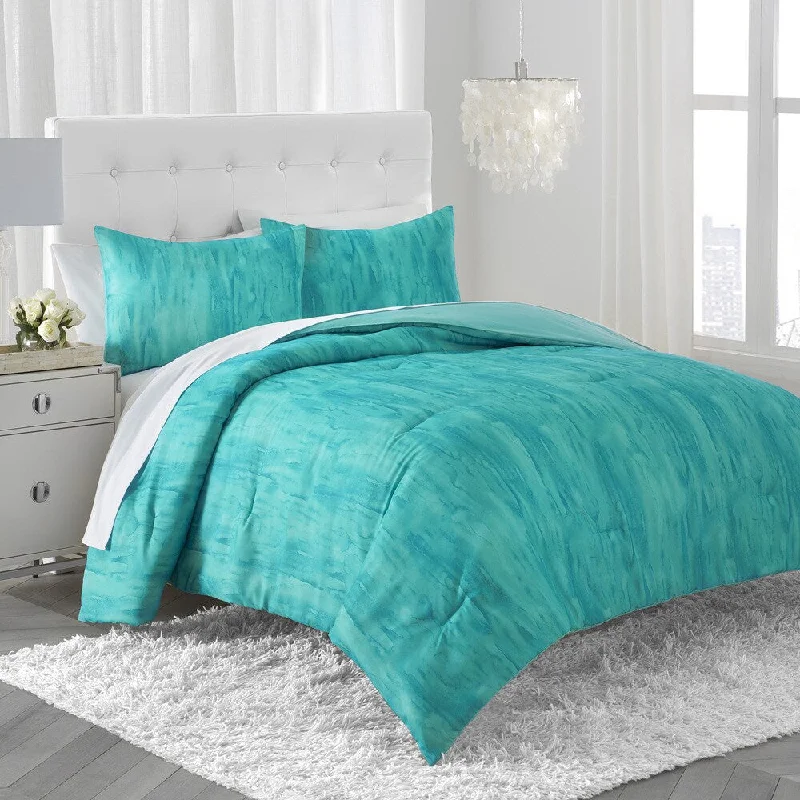 Bamboo - fiber - filled comforters with antibacterial and breathable qualitiesAmy Sia Lucid Dreams Watercolor Inspired 3-piece Comforter Set