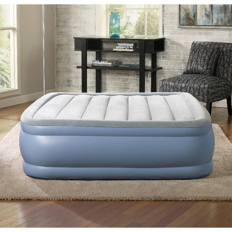 Polyester - foam mattresses for budget - friendly optionsBeautyrest Hi Loft Raised Air Mattress with External Pump - Inflatable Bed with Edge Support, Puncture-Resistant Vinyl