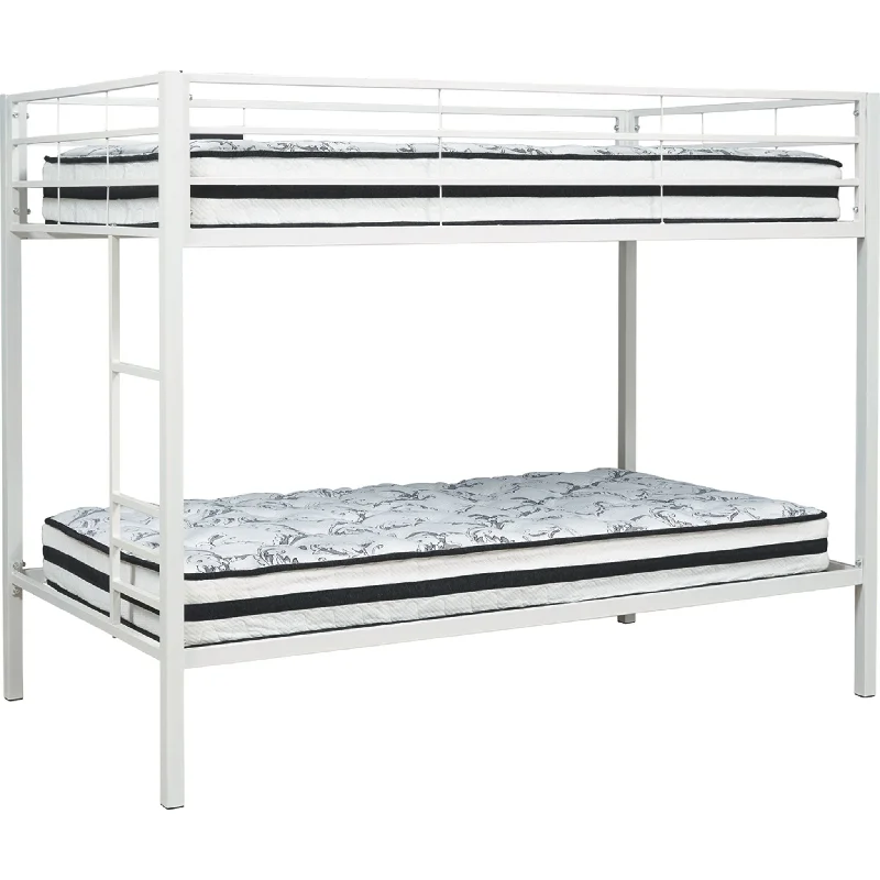 Natural latex and organic cotton blend mattressesBroshard Twin Metal Bunk Bed - White