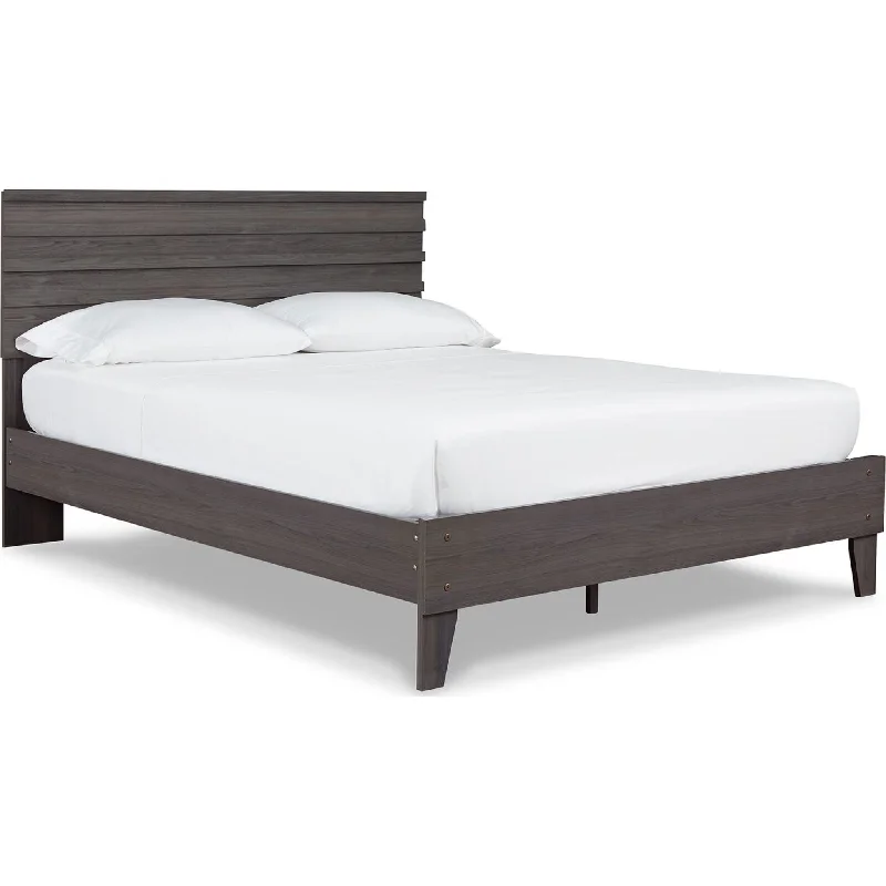 Wool - filled mattresses for natural insulation and moisture - wickingBrymont Queen Platform Bed - Dark Gray