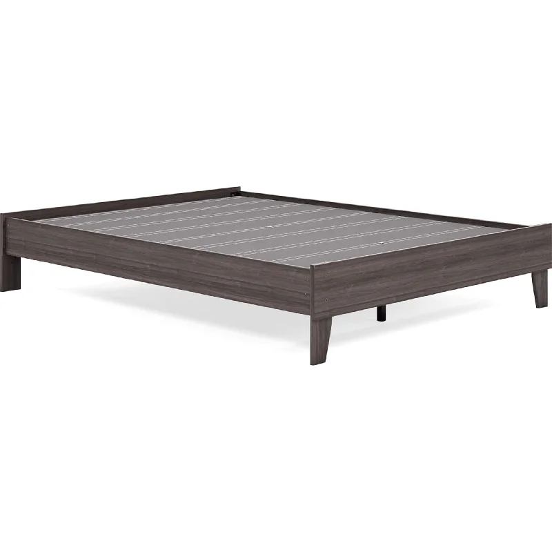 Memory foam mattresses for pressure relief and contouringBrymont Queen Platform Bed - Dark Gray