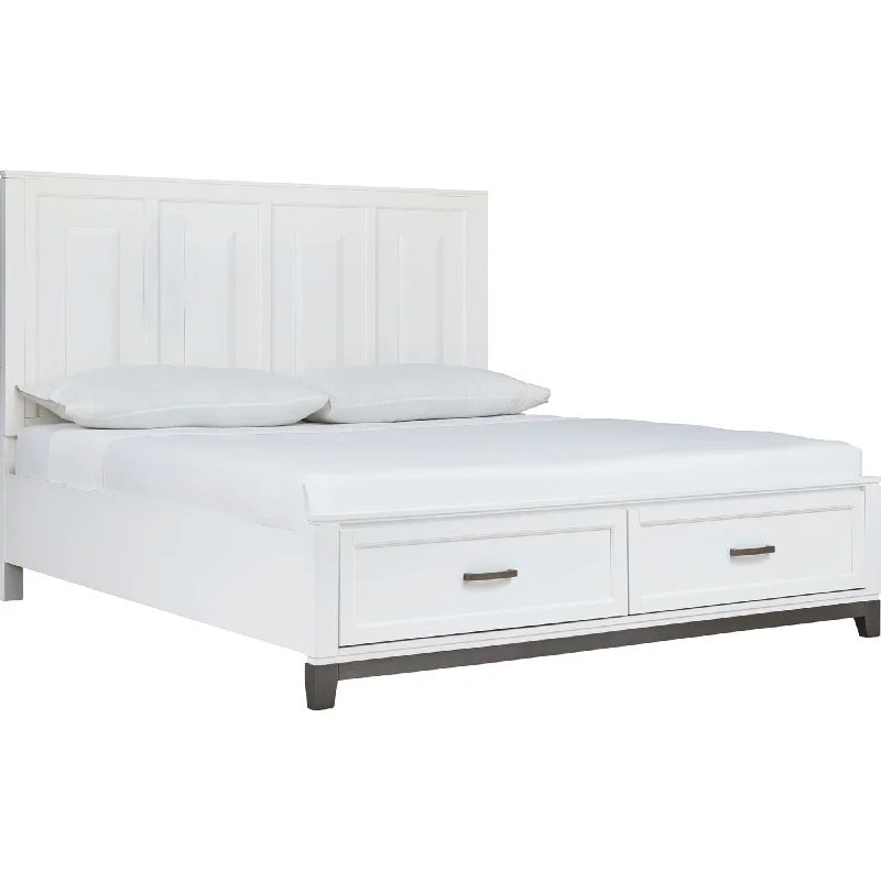 Hybrid mattresses combining foam and innerspring technologyBrynburg 4 Piece Storage Bed - White