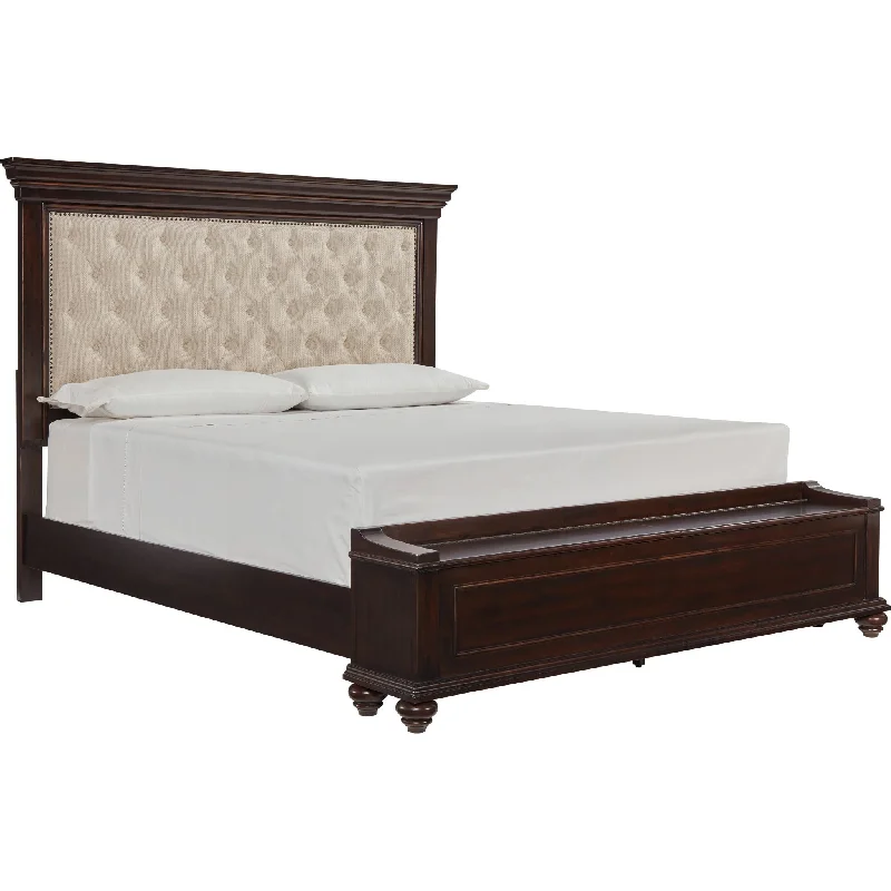 Wool - filled mattresses for natural insulation and moisture - wickingBrynhurst California King Storage Bed - Dark Brown