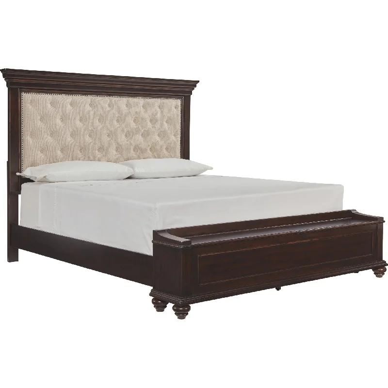 Natural latex and organic cotton blend mattressesBrynhurst King Storage Bed - Dark Brown