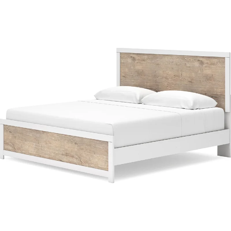 Queen - size mattresses for couples and standard bedroomsCharbitt King Panel Bed - Two-tone