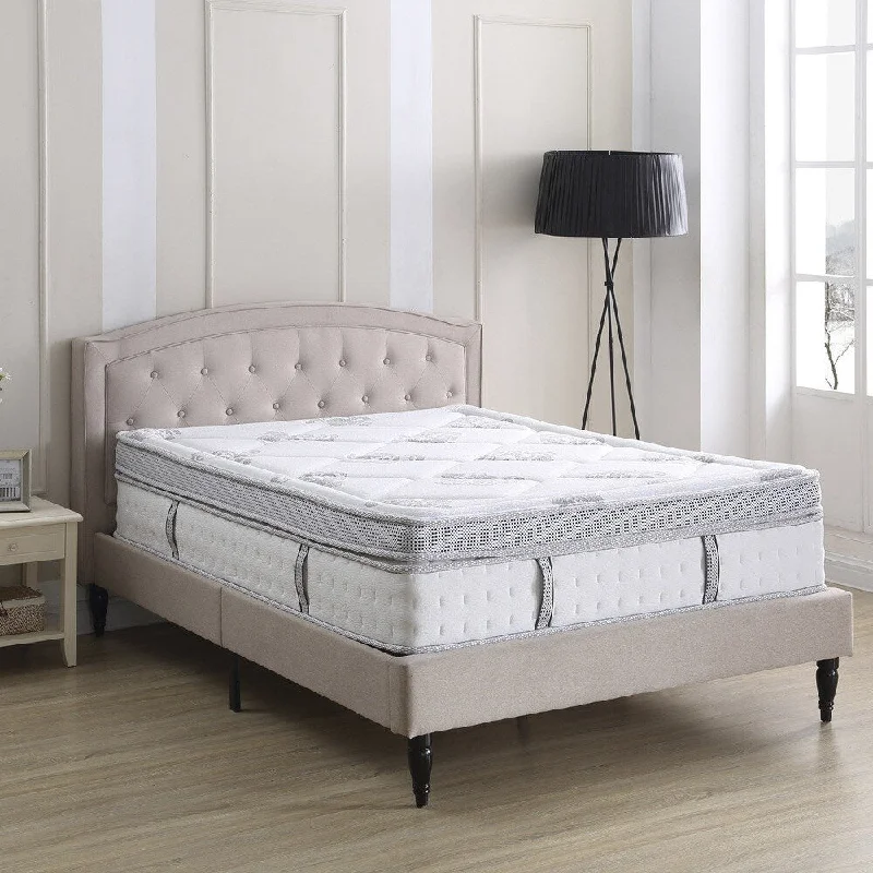 Queen - size mattresses for couples and standard bedroomsClassic Brands Summerville Hybrid 14-inch Eurotop Mattress - White