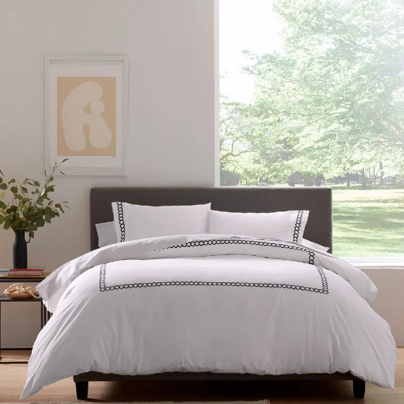 Microfiber - filled comforters that are lightweight and easy to care forClean Design Home x Martex Langston Comforter Set