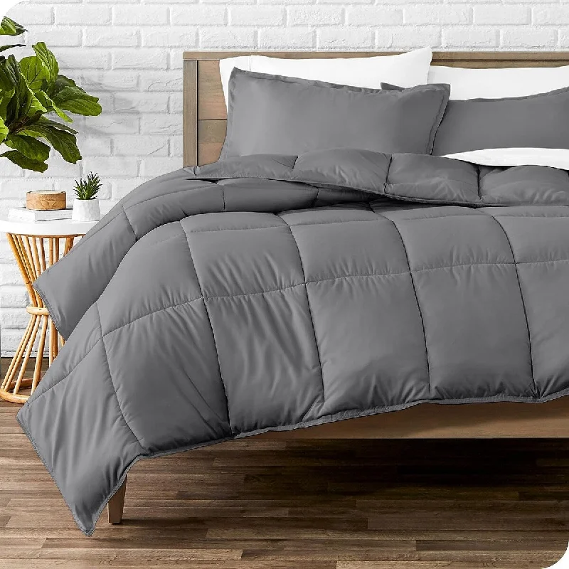 Wool - filled comforters with natural moisture - wicking and temperature - regulating featuresComforter Set Ultra-Soft Goose Down Alternative