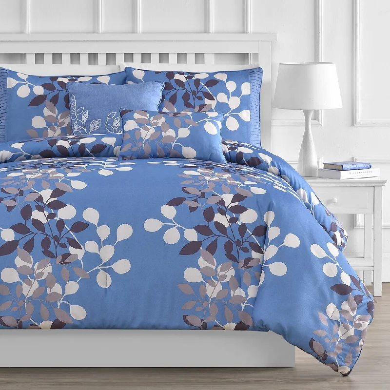 Full - size comforters suitable for full - sized beds in guest rooms or small bedroomsComfy Bedding Flower Jacquard 5-piece Comforter Set