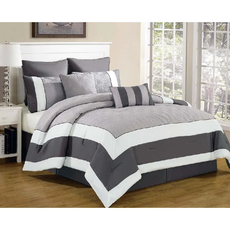 Goose down comforters known for their superior quality and insulationCopper Grove Gloriosa Quilted Oversized and Overfilled 7-piece Comforter Set