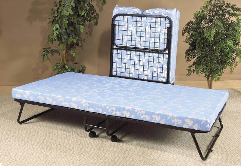 Gel - infused memory foam mattresses for cooler sleepFolding Rollaway Metal Bed