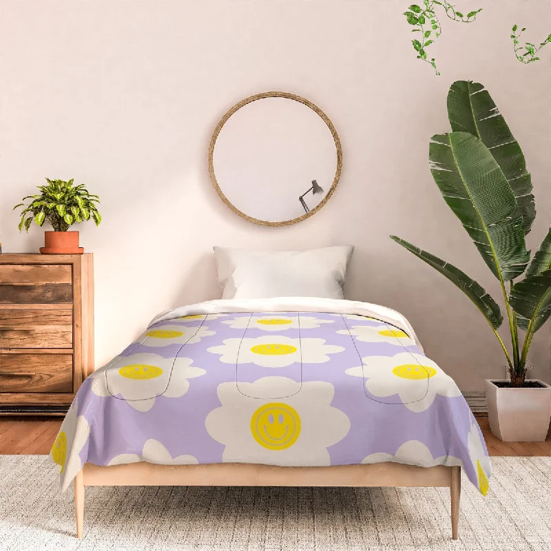 Cotton - filled comforters for a breathable and natural sleep experienceGrace Happy Flower Retro Pattern Made to Order Comforter Set