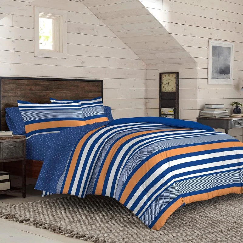 Duck down comforters with a softer feel and good warmth retentionIZOD Anderson Stripe Reversible Comforter Set with Shams