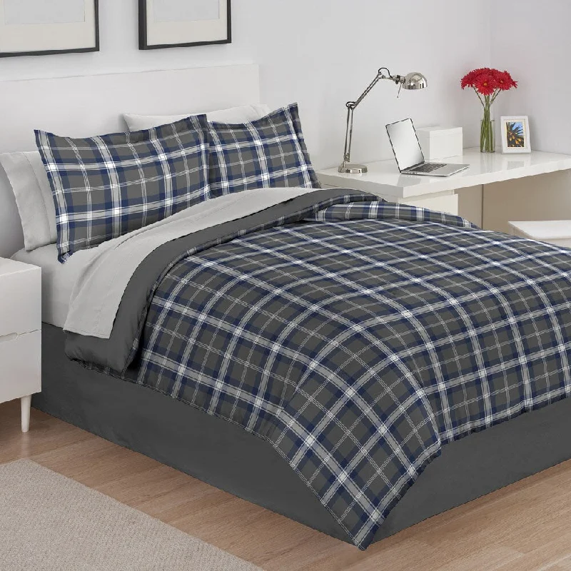 Duck down comforters with a softer feel and good warmth retentionIZOD Byron Plaid Comforter Set