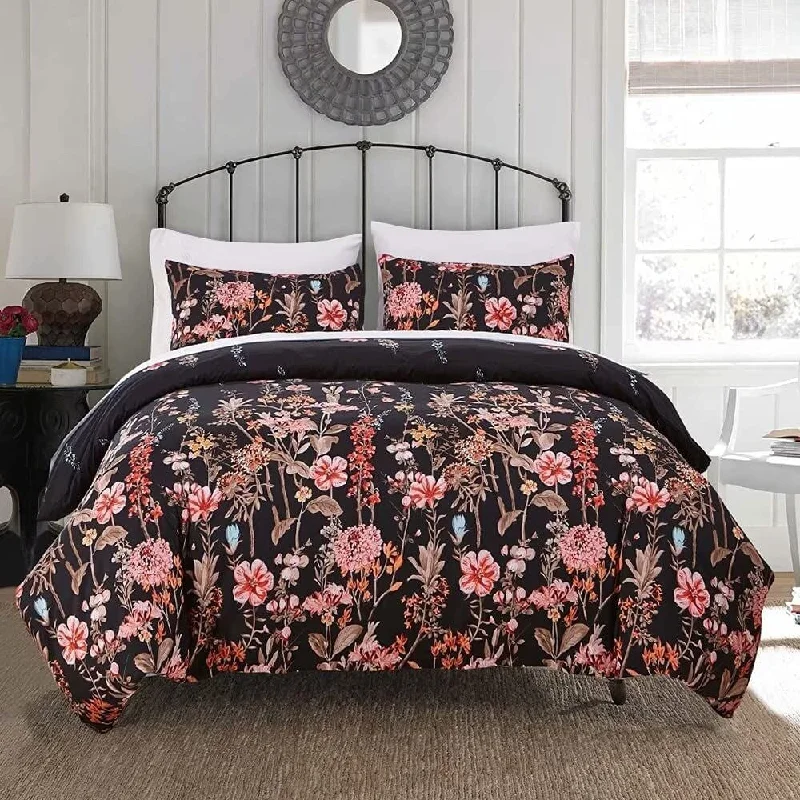 Duck down comforters with a softer feel and good warmth retentionJapanese Blossom 3 pc Queen Comforter Set