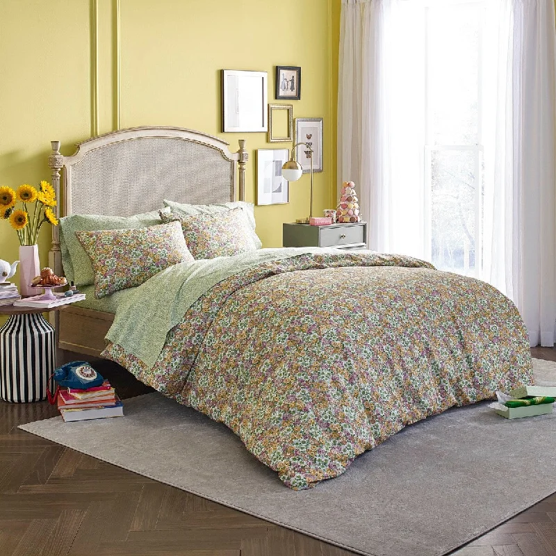 Microfiber - filled comforters that are lightweight and easy to care forLady Pepperell King Cristina Comforter Set