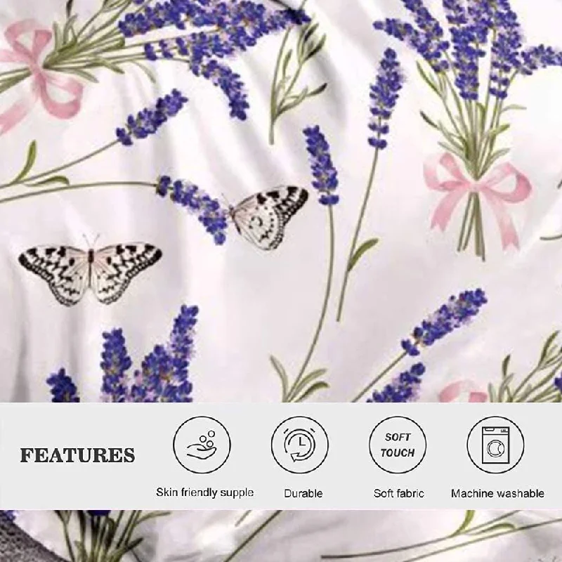 Synthetic - filled comforters like polyester for affordability and hypoallergenic propertiesLavendar 2/3 pc Comforter Set