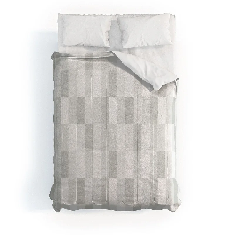 Silk - filled comforters for a luxurious and smooth touchLittle Arrow Design Co Cosmo Tile Gray Made To Order Full Comforter Set