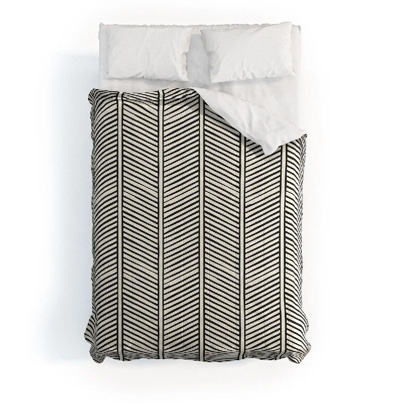 Duck down comforters with a softer feel and good warmth retentionLittle Arrow Design Co Organic Chevron Inkwell Made To Order Full Comforter Set