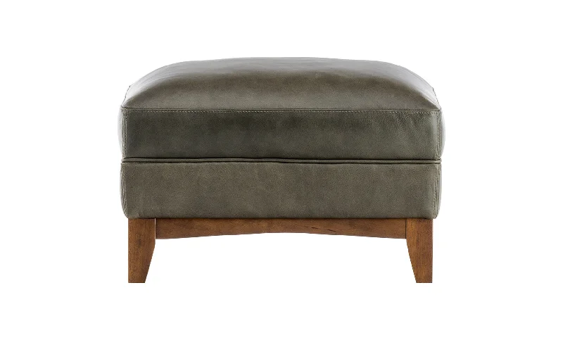 Wool - filled mattresses for natural insulation and moisture - wickingLouise Leather Ottoman