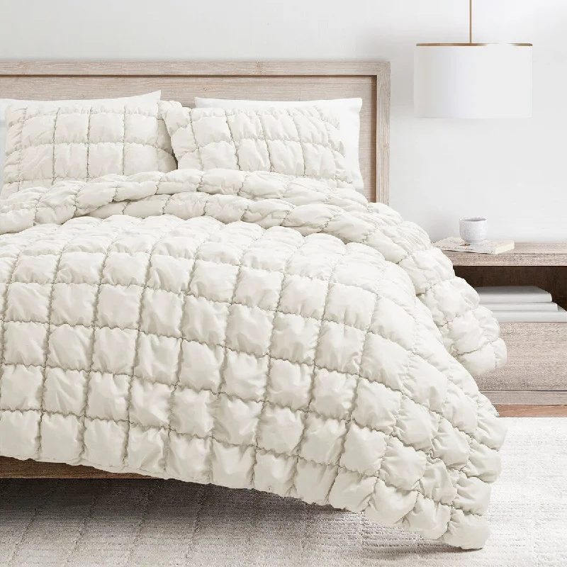 Wool - filled comforters with natural moisture - wicking and temperature - regulating featuresLush Decor Puff Comforter Set