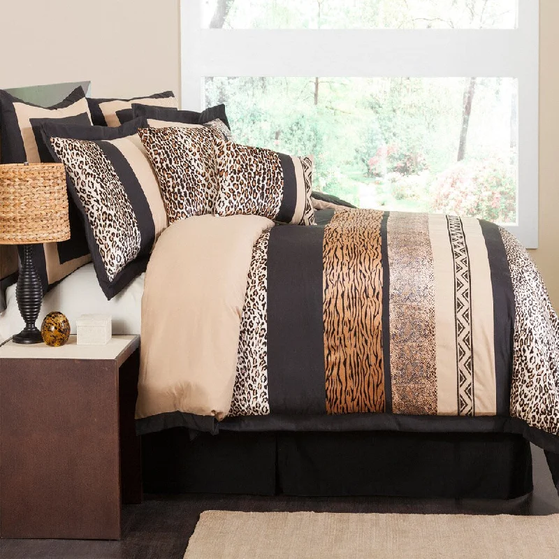 Duck down comforters with a softer feel and good warmth retentionLush Decor Tribal Dance 8-piece Brown Comforter Set