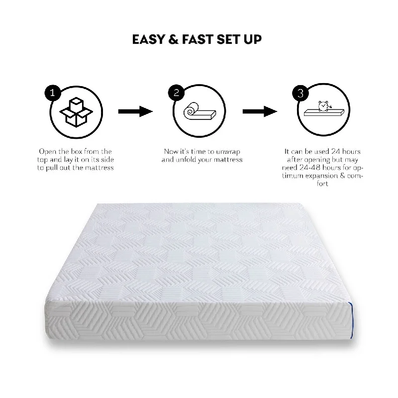 Bamboo - charcoal infused mattresses for odor absorptionMerax 8 Inch Twin Gel Memory Foam Mattress