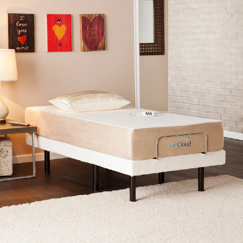 Innerspring mattresses with coil counts for supportmyCloud Adjustable Bed Twin XL-size with 10-inch Gel Infused Memory Foam Mattress