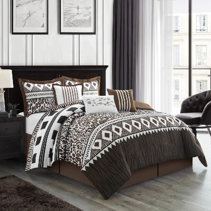 Full - size comforters suitable for full - sized beds in guest rooms or small bedroomsNanshing Kylie 7 Piece Mid-Century Modern Comforter Set