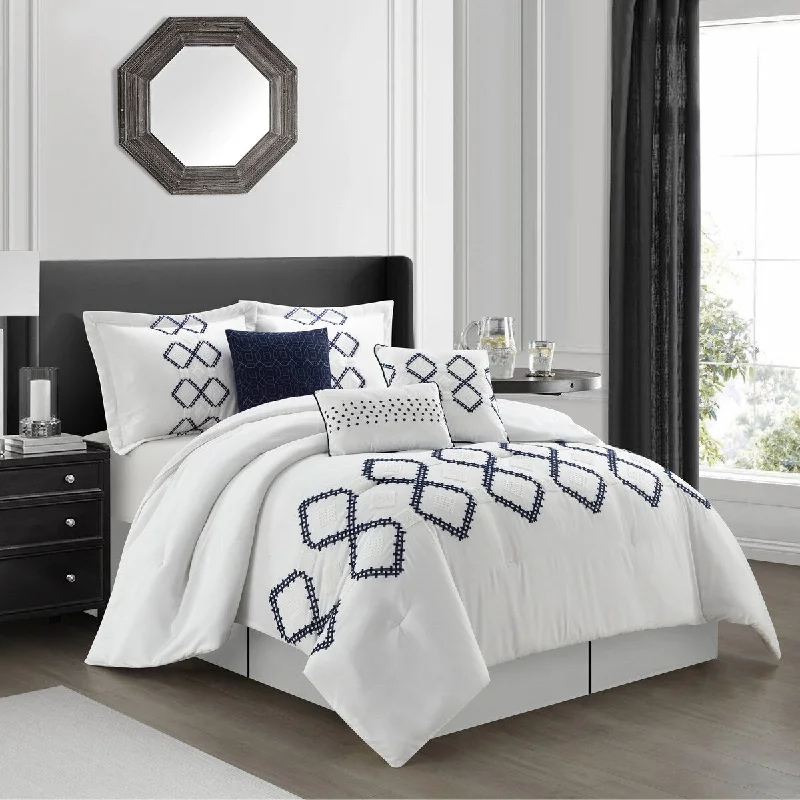 Silk - filled comforters for a luxurious and smooth touchNanshing Nayeli 7 Piece Modern Contemporary Comforter Set