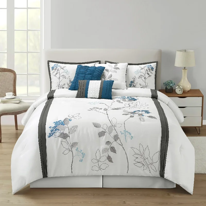 Wool - filled comforters with natural moisture - wicking and temperature - regulating featuresNanshing Tracy 7-Piece Minimalist Botanical Comforter Set