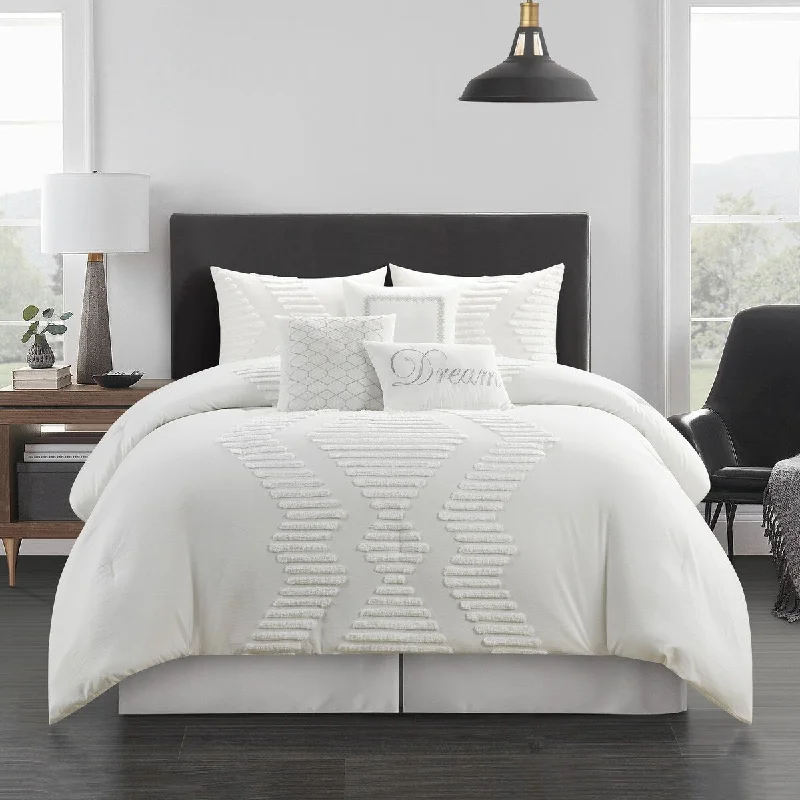 Goose down comforters known for their superior quality and insulationNanshing Zena 7 Piece Tufted Comforter Set