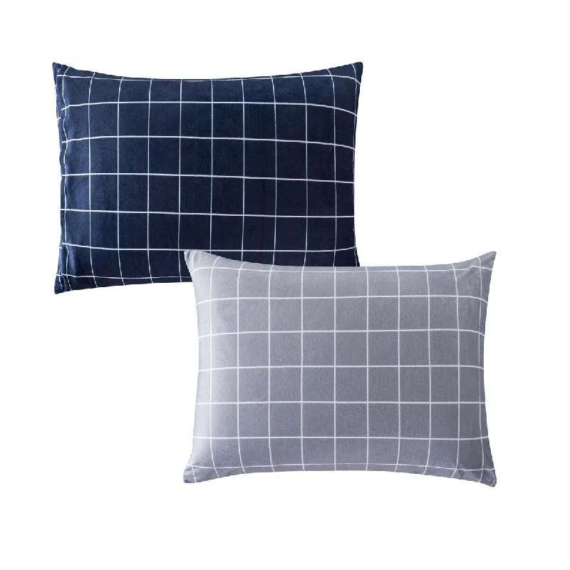 Cotton - filled comforters for a breathable and natural sleep experienceNew Sega Home Velvet Windowpane Comforter Set