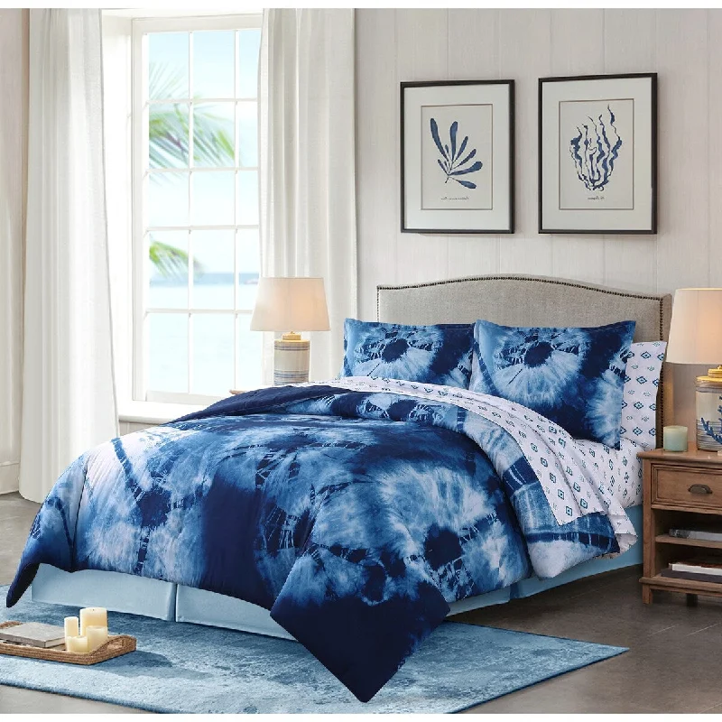 Duck down comforters with a softer feel and good warmth retentionOcean Pacific® (Op®) Shibori Soft Microfiber Comforter Set